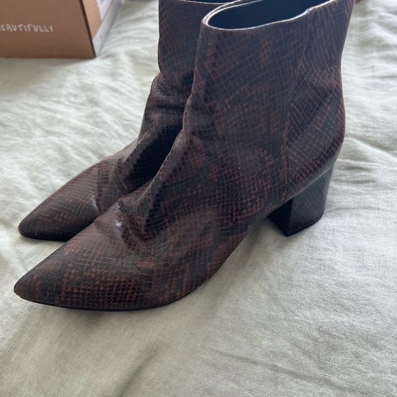 Marc Fisher Jarli Pointy Ankle Boot - Snakeskin - Picture 2 of 4